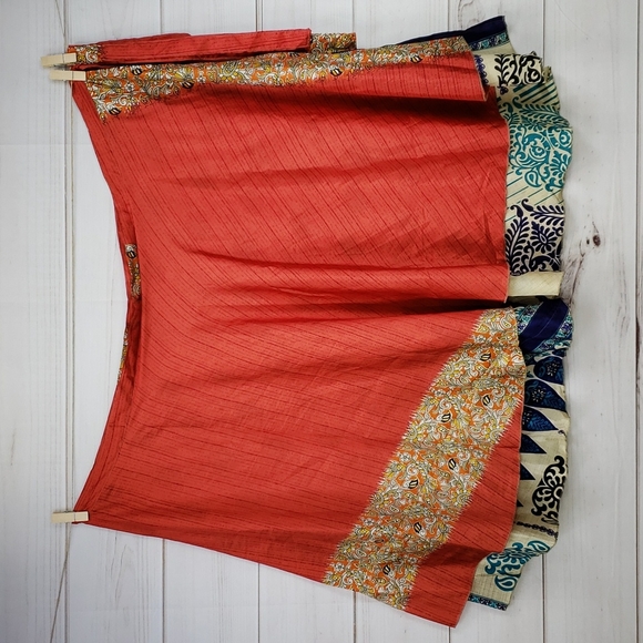 Darn Good Yarn Sari Silk Wrap Skirt Tea Goddess - Picture 3 of 16